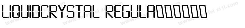LiquidCrystal Regula字体转换